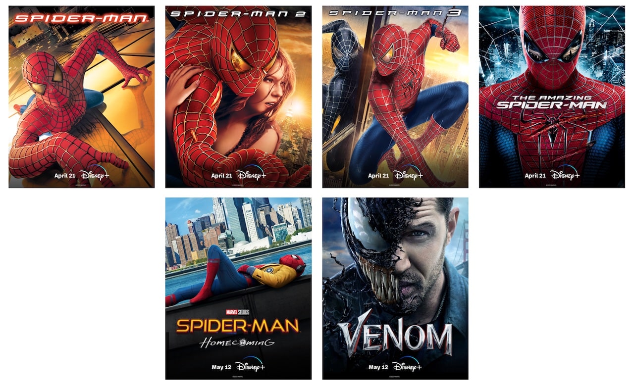 Six Spider-Man Films Coming Soon To Disney+ (US) – What's On Disney Plus